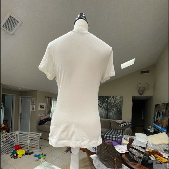 THEORY Beautiful White Ruched Shirt - Picture 3 of 9